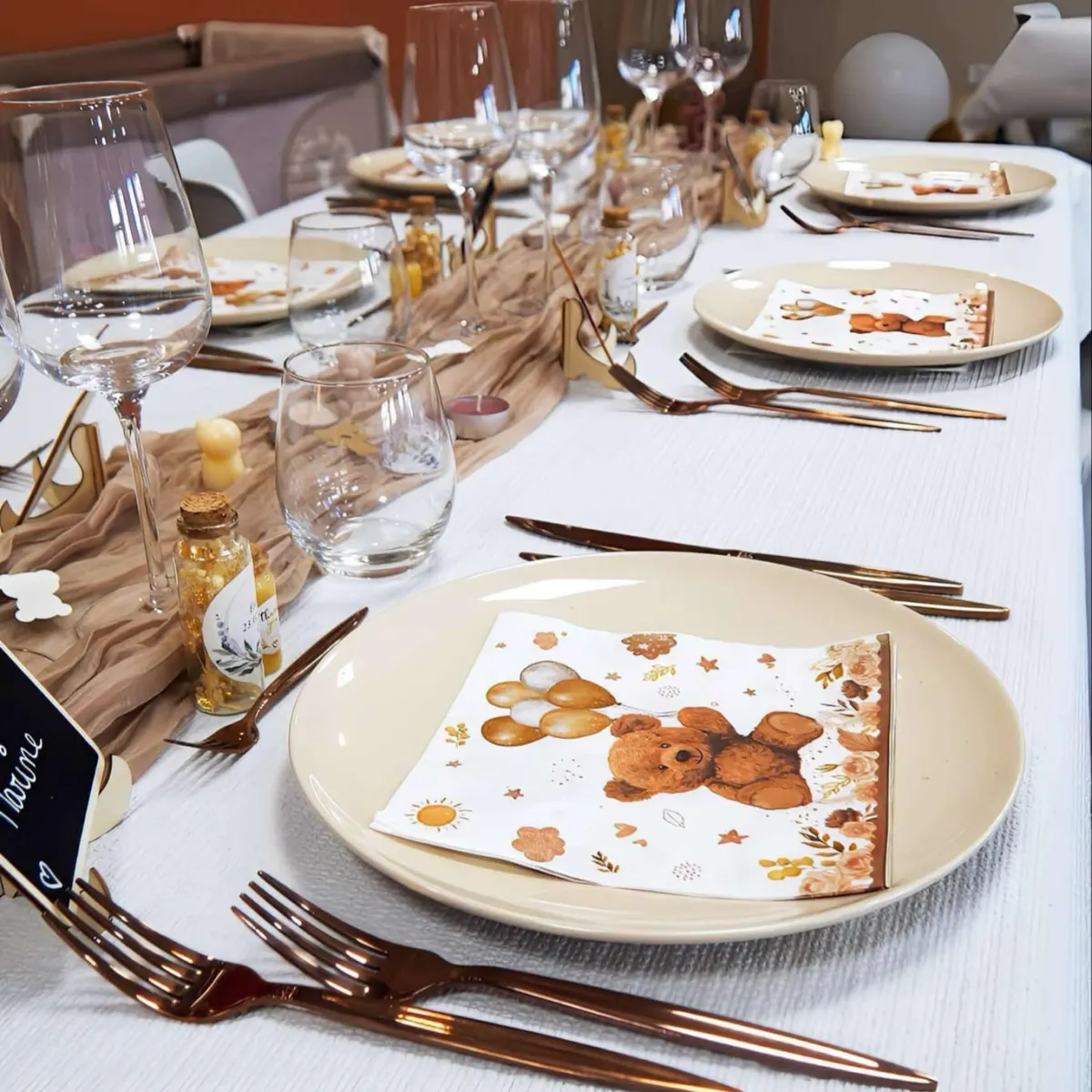 Mise en table complète pour événement L'Éternel Events